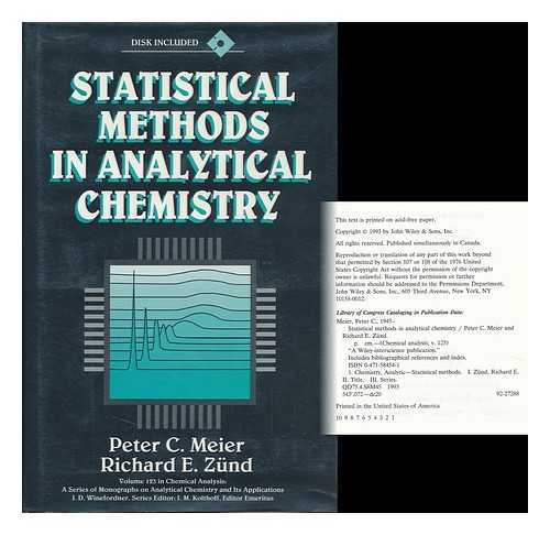 MEIER, PETER C. (1945-) - Statistical Methods in Analytical Chemistry / Peter C. Meier and Richard E. Zund