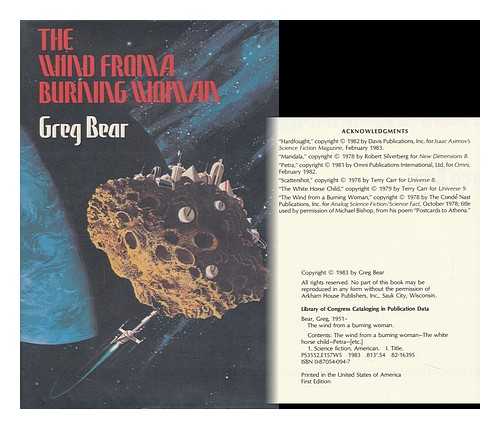 BEAR, GREG - The Wind from a Burning Woman / Greg Bear ; Drawings by Dennis Neal Smith