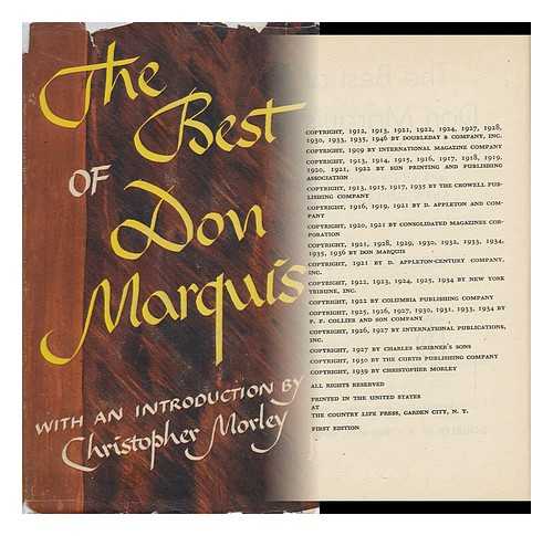 MARQUIS, DON (1878-1937) - The Best of Don Marquis