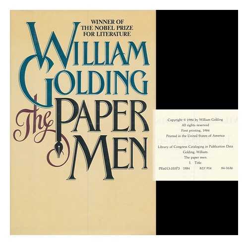 GOLDING, WILLIAM (1911-1993) - The Paper Men / William Golding
