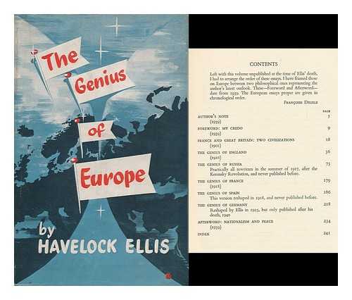 ELLIS, HAVELOCK (1859-1939) - The Genius of Europe