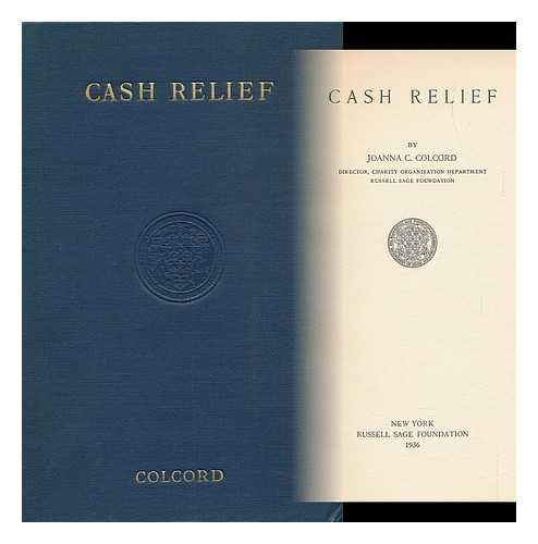 COLCORD, JOANNA CARVER (1882-) - Cash Relief