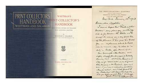 WHITMAN, ALFRED CHARLES. SALAMAN, MALCOLM CHARLES [ED. ] - The Print-Collector's Handbook