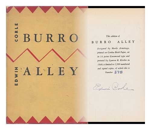 CORLE, EDWIN (1906-1956) - Burro Alley