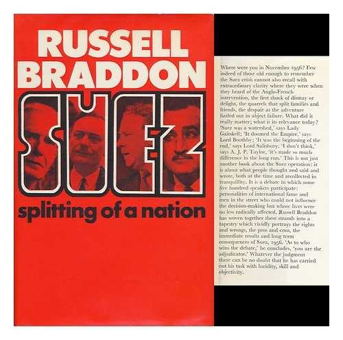 BRADDON, RUSSELL - Suez--Splitting of a Nation / Russell Braddon