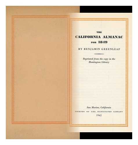 AMERICAN ALMANAC COLLECTION - The California Almanac