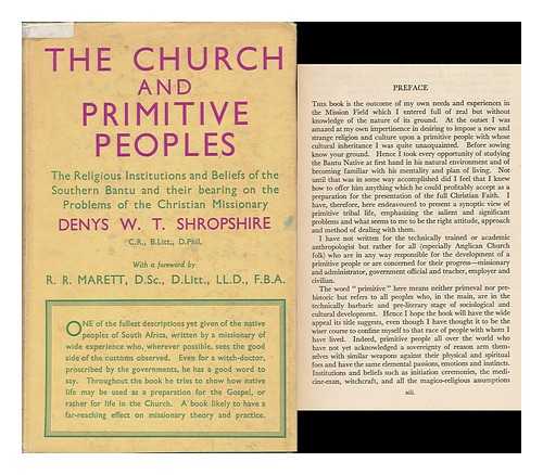 SHROPSHIRE, DENYS W. T. - The Church and Primitive Peoples