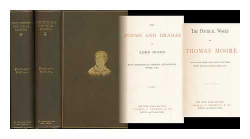 BYRON, GEORGE GORDON BYRON, BARON AND MOORE, THOMAS - The Poems and Dramas of Lord Byron, and Thomas Moore's Poetical Works - 2 Volumes