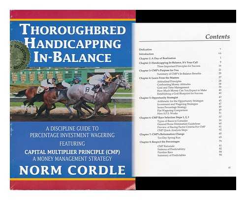 CORDLE, NORM - Thoroughbred Handicapping In-Balance