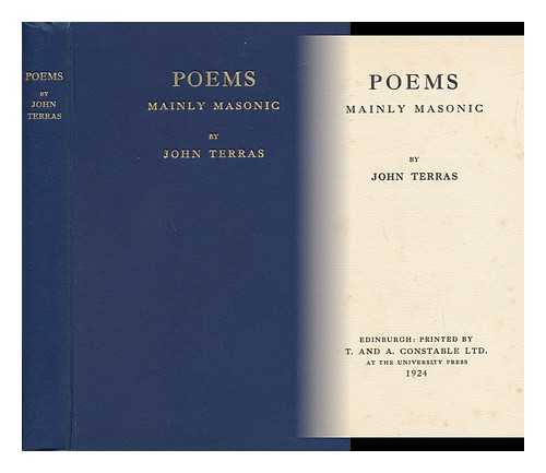 TERRAS, JOHN - Poems Mainly Masonic