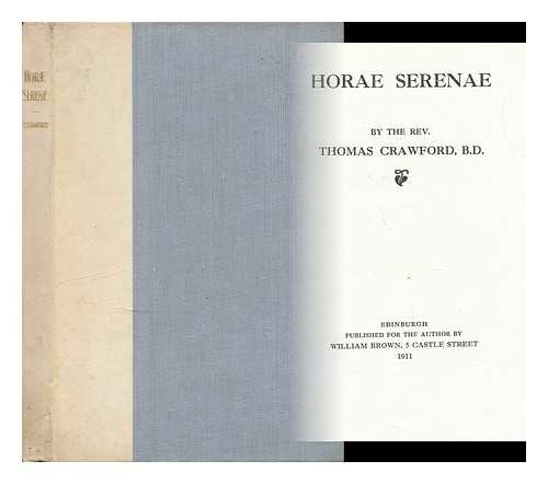CRAWFORD, THOMAS (1860-1937) - Horae Serenae