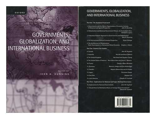 DUNNING, JOHN H. - Governments, Globalization, and International Business / Edited by John H. Dunning