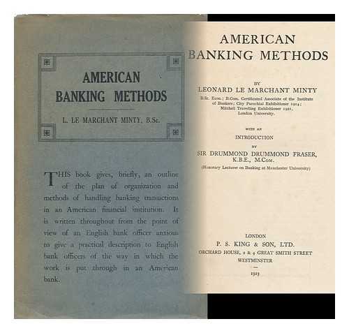 MINTY, LEONARD LE MARCHANT - American Banking Methods