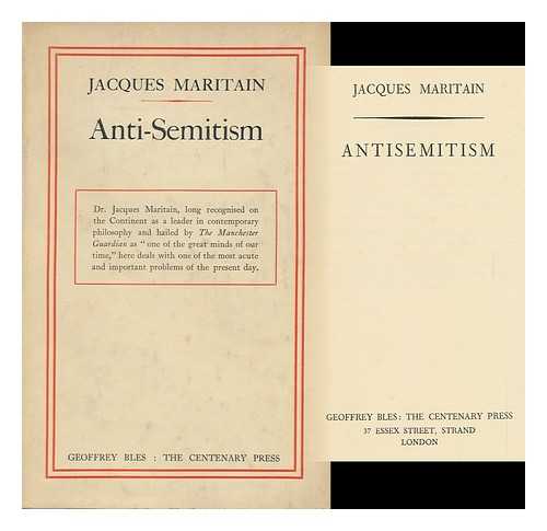 MARITAIN, JACQUES (1882-1973) - Antisemitism / Jacques Maritain