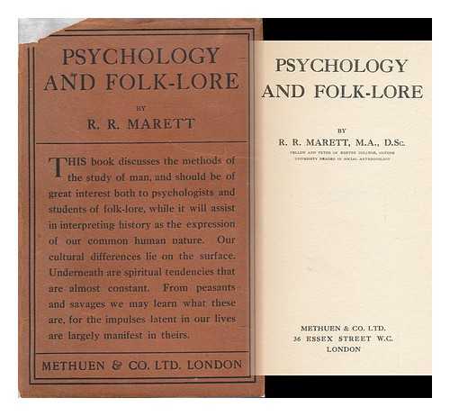 MARETT, ROBERT RANULPH (1866-1943) - Psychology and Folk-Lore