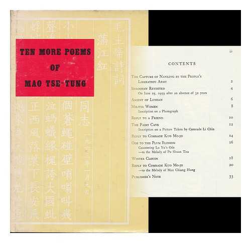 MAO, ZEDONG (1893-1976) - Ten More Poems of Mao Tse-Tung