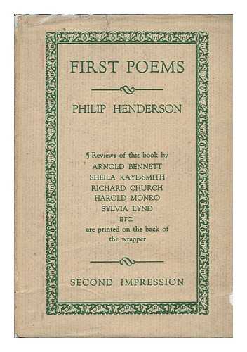 HENDERSON, PHILIP (1906-) - First Poems