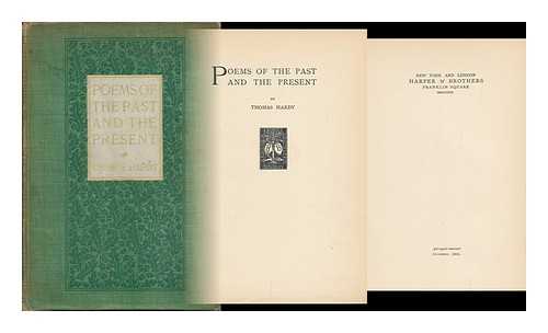 HARDY, THOMAS (1840-1928) - Poems of the Past and the Present, by Thomas Hardy