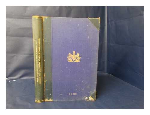 GREAT BRITAIN. ROYAL COMMISSION ON THE POOR LAWS AND RELIEF OF DISTRESS - Appendix Volume VIII, Minutes of Evidence (123rd to 138th Days) with Appendix