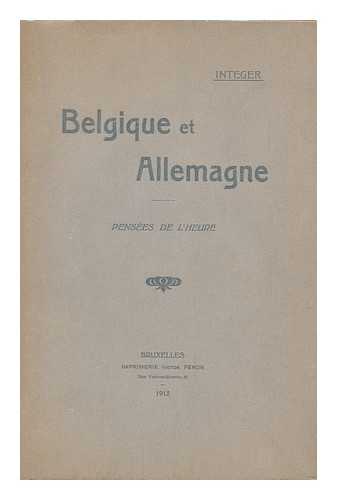 INTEGER - Belgique Et Allemagne, Penses De L'Heure