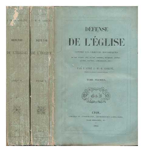 GORINI, JEAN M. S. - Defense De L'Eglise