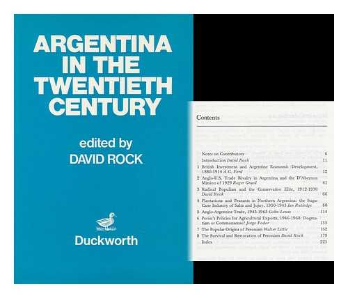 ROCK, DAVID (ED. ) - Argentina in the Twentieth Century / Edited by David Rock