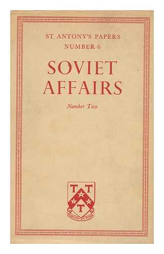 FOOTMAN, DAVID (ED. ) - Soviet Affairs. No.2 / Edited by David Footman