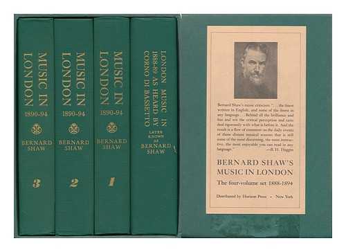 SHAW, BERNARD (1856-1950) - London Music in 1888-89 As Heard by Corno Di Bassetto (Later Known As Bernard Shaw) with Some Further Autobiographical Particulars - [ Complete in 4 Slip-Cased Volumes Incl. the Supplementary Volume]