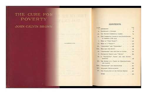BROWN, JOHN CALVIN - The Cure for Poverty