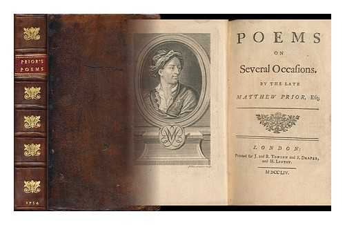 PRIOR, MATTHEW (1664-1721) - Poems on Several Occasions.