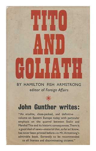 ARMSTRONG, HAMILTON FISH (1893-1973) - Tito and Goliath