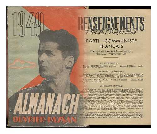 L'HUMANITE - Almanach Ouvrier-Paysan 1949