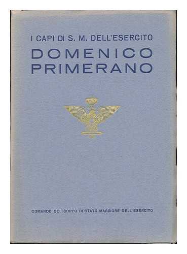 CORPO DI STATO MAGGIORE DELL'ESERCITO - Domenico Primerano