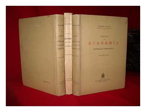 PAPI, GIUSEPPE UGO - Lezioni Di Economia Generale E Corporativa / Giuseppe Ugo Papi