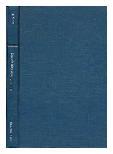 SIMON, RITA J. - Continuity and Change : a Study of Two Ethnic Communities in Israel / Rita James Simon