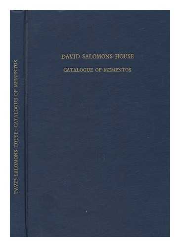 BROWN, MALCOLM DENIS - David Salomons House; Catalogue of Mementos, by M. D. Brown