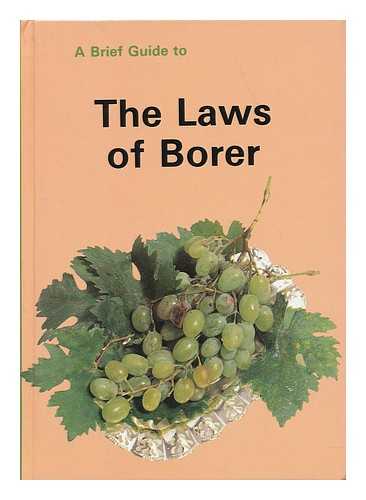 FURST SHLOMO - A Brief Guide to the Laws of Borer : Based on the Decisions of Maran Hagaon Harav Yosef Shalomn Elyashuv Shlita / Written by Shlomo Furst