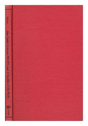 OLIVAS, MICHAEL A. - An Annotated Bibliography of John Updike Criticism, 1967-1973, and a Checklist of His Works [By] Michael A. Olivas