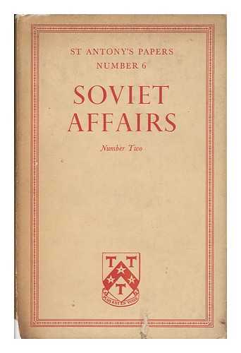 FOOTMAN, DAVID (ED. ) - Soviet Affairs. No.2 / Edited by David Footman