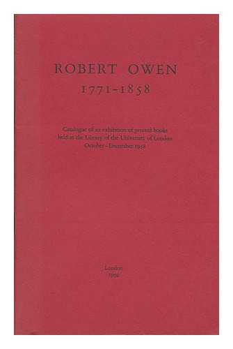 Canney, Margaret - Robert Owen, 1771-1858
