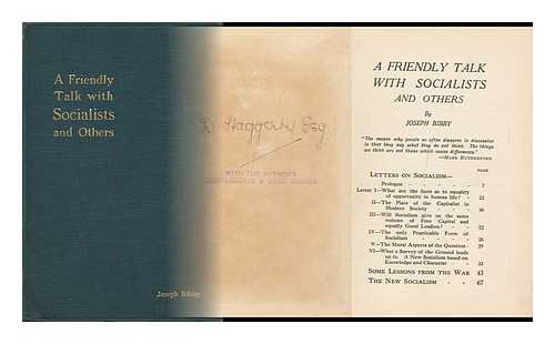 BIBBY, JOSEPH (1851-) - A Friendly Talk with Socialists and Others / Joseph Bibby