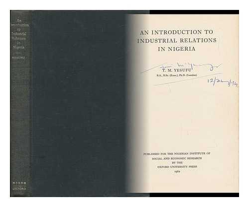 YESUFU, T. M. (TIJANI M. ) - An Introduction to Industrial Relations in Nigeria