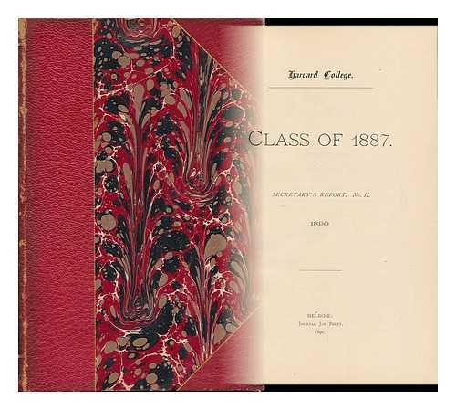 Harvard College Class Of 1887 - Class of 1887 Secretary's Report No. 2, 1890