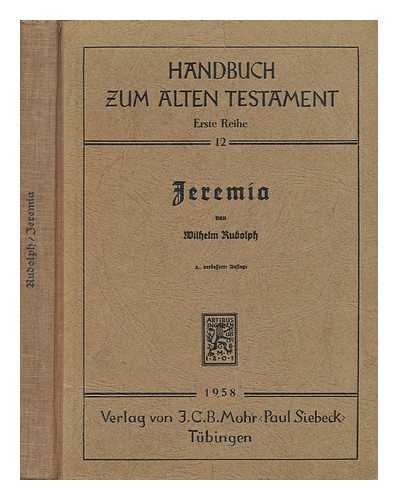 RUDOLPH, WILHELM (1891-) - Jeremia / Von Wilhelm Rudolph