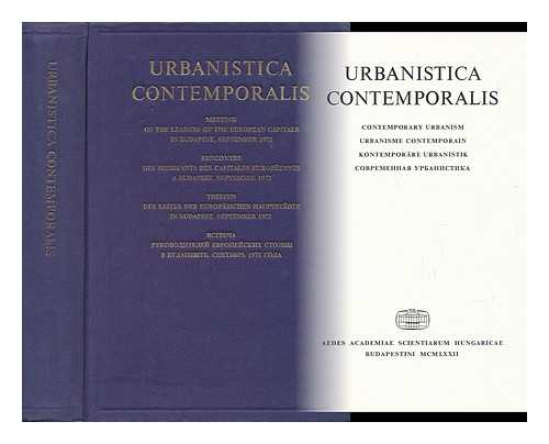 MAGYAR TUDOMANYOS AKADEMIA. J. HANTOS (ED. ) - Urbanistica Contemporalis = Contemporary Urbanism : [Lectures and Papers] / [Redigit J. Hantos]