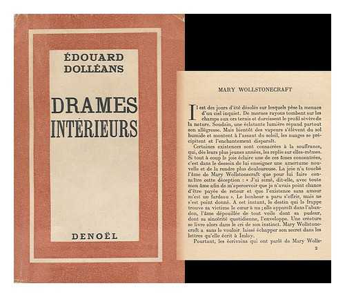 DOLLEANS, EDOUARD (1877-1954) - Drames Interieurs / Edouard Dolleans