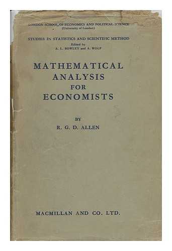 ALLEN, ROY GEORGE DOUGLAS - Mathematical Analysis for Economists
