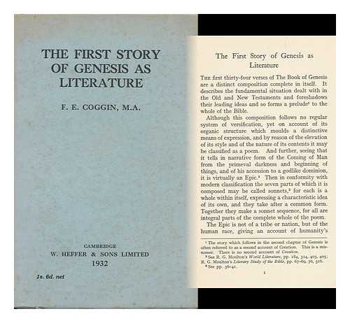 COGGIN, FREDERICK ERNEST - The First Story of Genesis As Literature