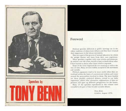 BENN, TONY - Speeches