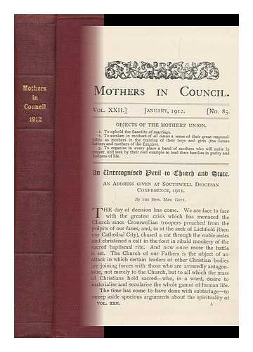 MOTHERS' UNION - Mothers in Council 1912